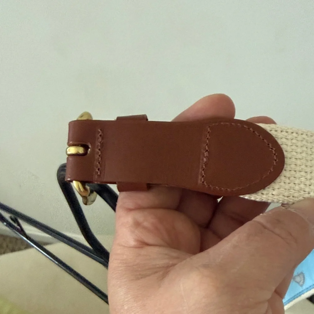 Light Blue Boys Lacrosse Embroidered Strap with Brown Leather Accent